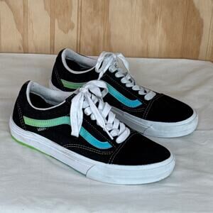 Vans BMX OLD SKOOL"GRADIENT-Black Green Sneakers Men size 6.5/Women 8